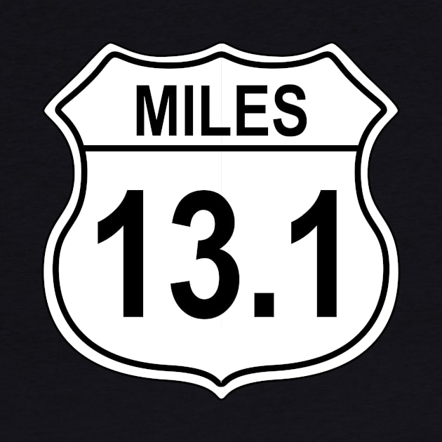 13.1 Mile Half Marathon US Highway Sign by IORS